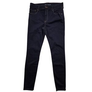 Mott & Bow Ann Mid-Rise Skinny Jeans Dark Rinse Blue Womens 32x30